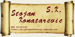 Stojan Konatarević vizit kartica